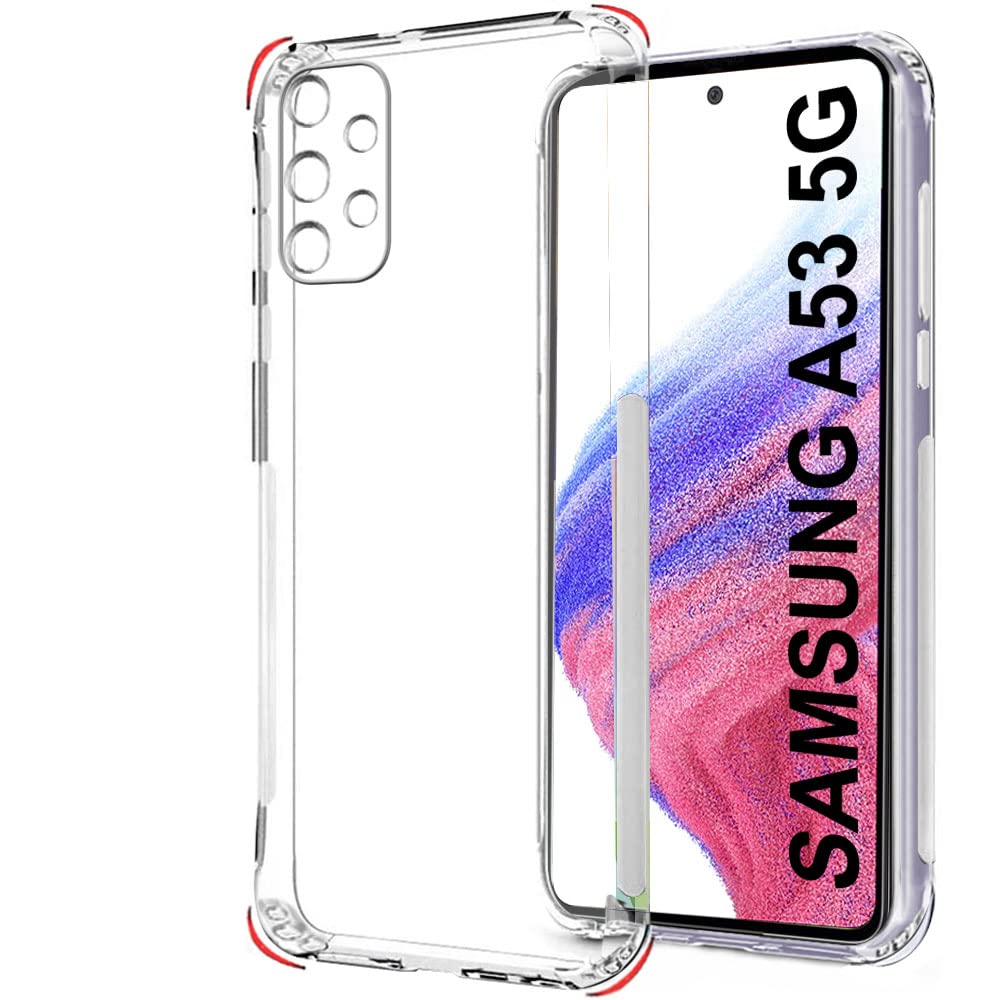 VAKIBO Premium Clear 1.5MM Thick Transparent Soft TPU Rubber Back Cover Case With Camera Protection Suitable for Samsung Galaxy A53