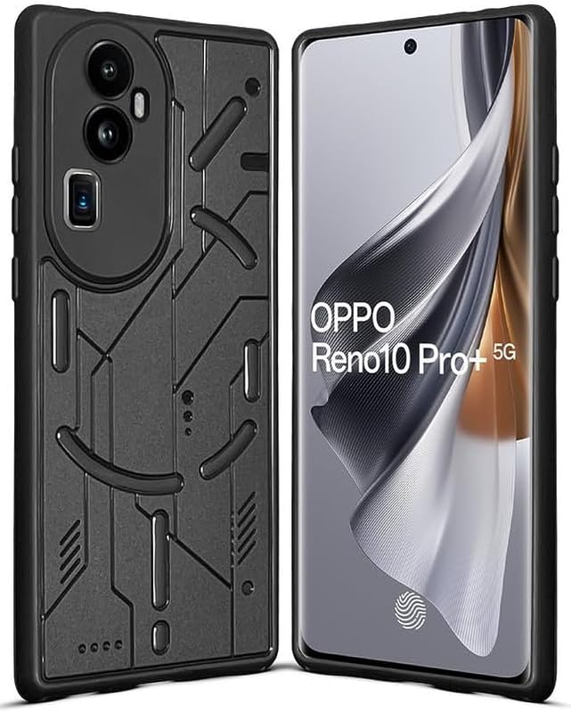 VAKIBO Black Coloured Back Cover Case Suitable for Oppo Reno 10 Pro Plus