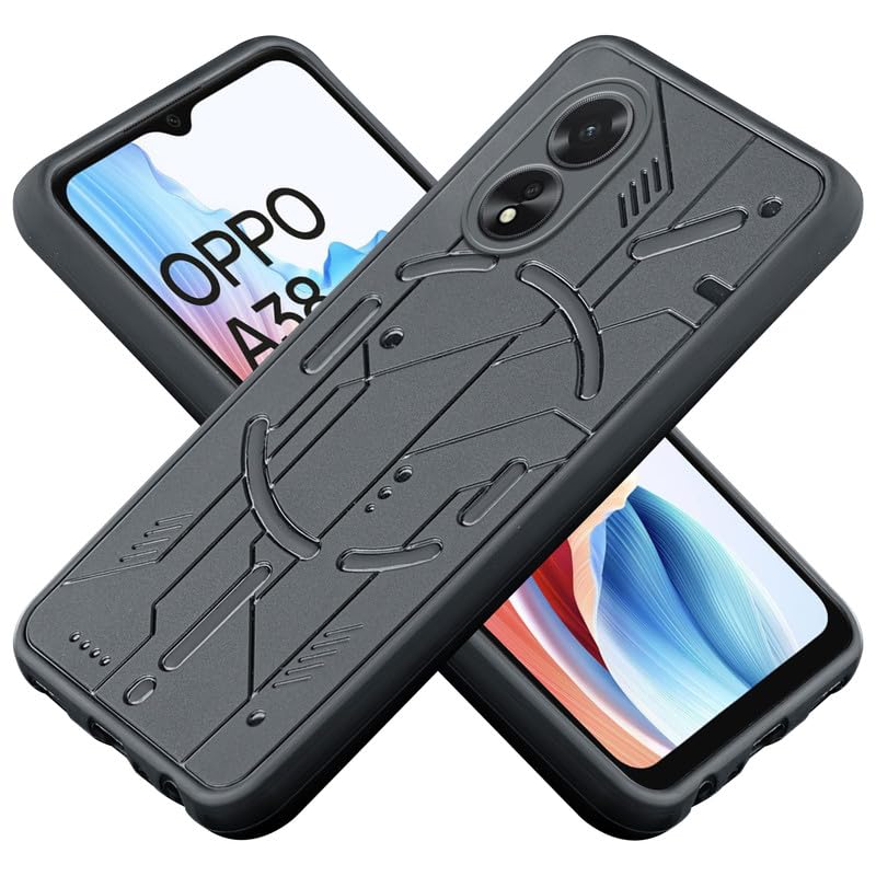 VAKIBO Black Coloured Back Cover Case Suitable for Oppo A38