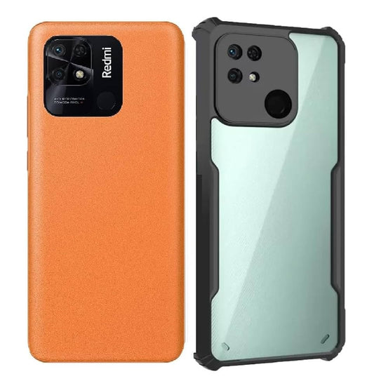 VAKIBO Super Premium Black Border Transparent Case With Corner Protection & Camera Protection Suitable for Mi Redmi 10C