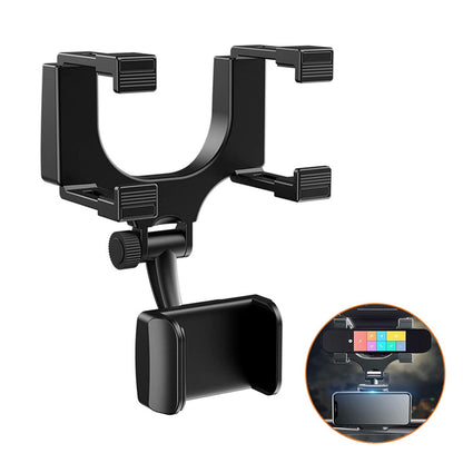Car Phone Holder 360° Rotation Universal Smartphone Mount for Rear View Mirror