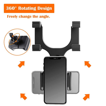 Car Phone Holder 360° Rotation Universal Smartphone Mount for Rear View Mirror