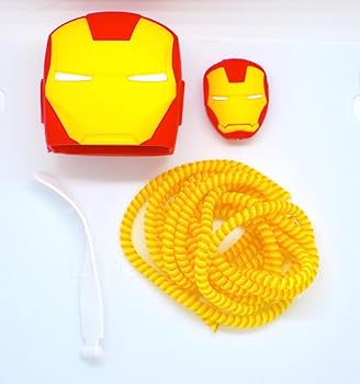 Protective Case for Samsung 25W Adapter Charger Protective Cover for Samsung 25W Power Adapter Charger with Wire Saver. (Iron-Man)(For Samsung)