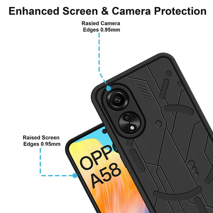 VAKIBO Black Coloured Back Cover Case Suitable for Oppo A58 4G