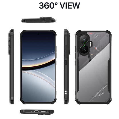 VAKIBO Super Premium Black Border Transparent Case With Corner Protection & Camera Protection Suitable for Mi Poco F7