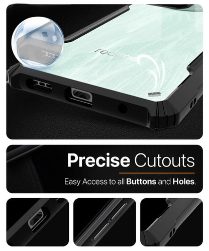 VAKIBO Super Premium Black Border Transparent Case With Corner Protection & Camera Protection Suitable for Realme P3 Pro