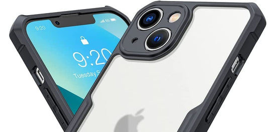 VAKIBO Best Selling Black and Transparent Back Cover Case Made With Soft TPU and Acrylic With 4 Corner and Camera Protection Suitable for Apple iPhone 13 Mini