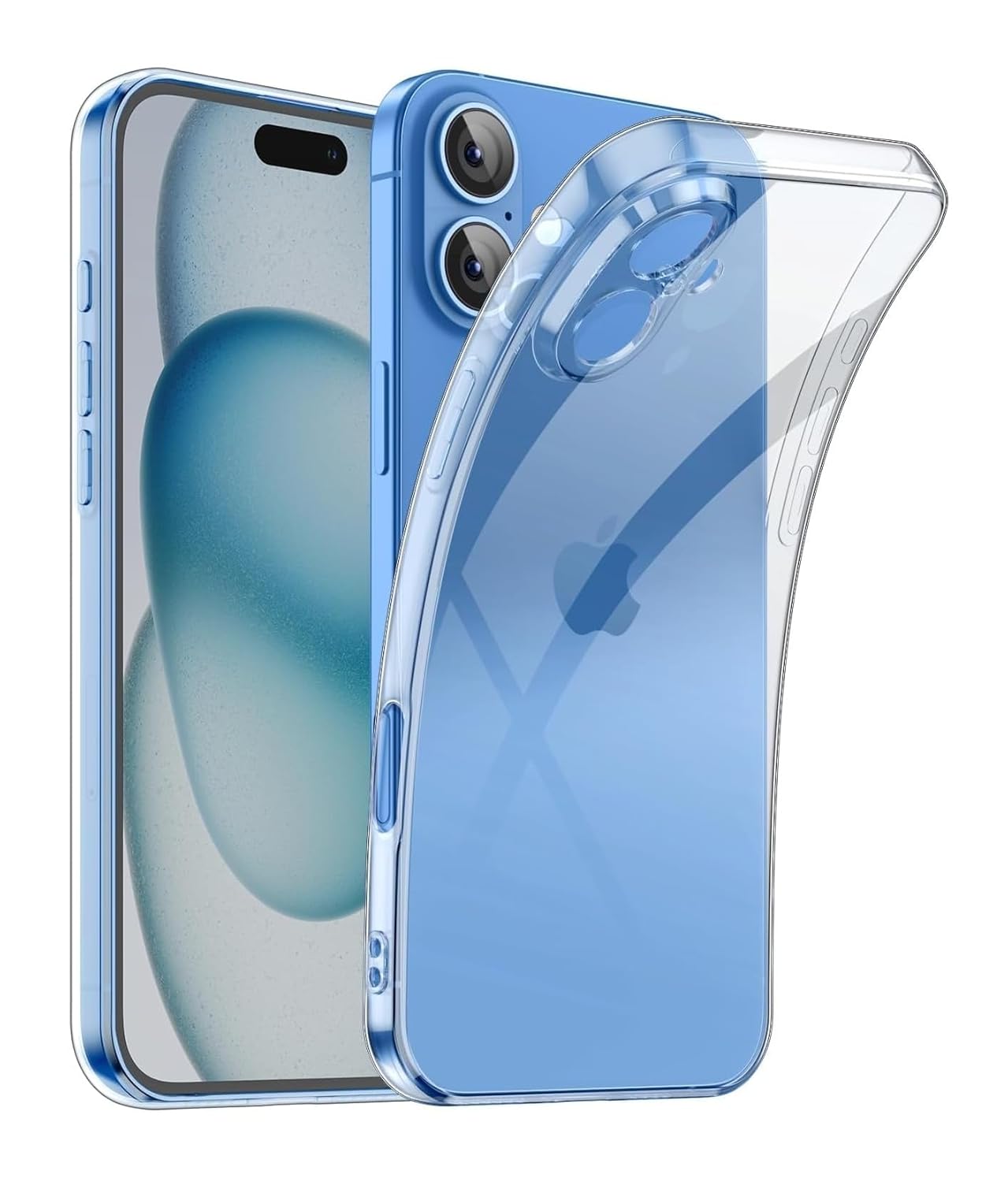 VAKIBO Premium Clear 2MM Thick Transparent Soft TPU Rubber Back Cover Case With Camera Protection Suitable for iPhone 17
