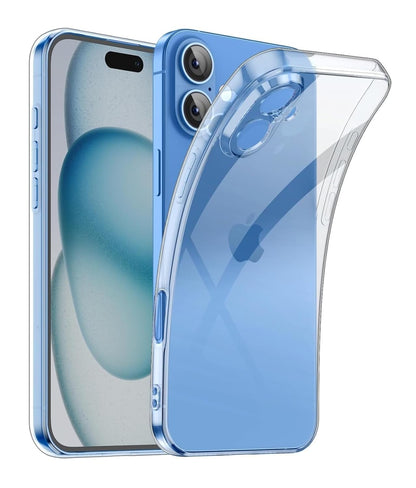 VAKIBO Premium Clear 2MM Thick Transparent Soft TPU Rubber Back Cover Case With Camera Protection Suitable for iPhone 17
