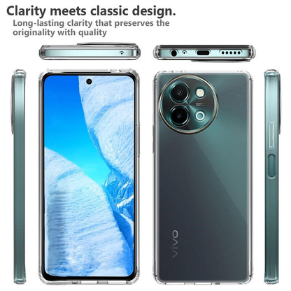 VAKIBO Premium Clear 1.5MM Thick Transparent Soft TPU Rubber Back Cover Case With Camera Protection Suitable for Vivo Y38