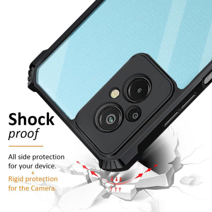 VAKIBO Best Selling Black and Transparent Coloured Made With Soft TPU and Acrylic Back Cover Case With 4 Corner and Camera Protection Suitable for Mi Redmi 11 Prime 4G