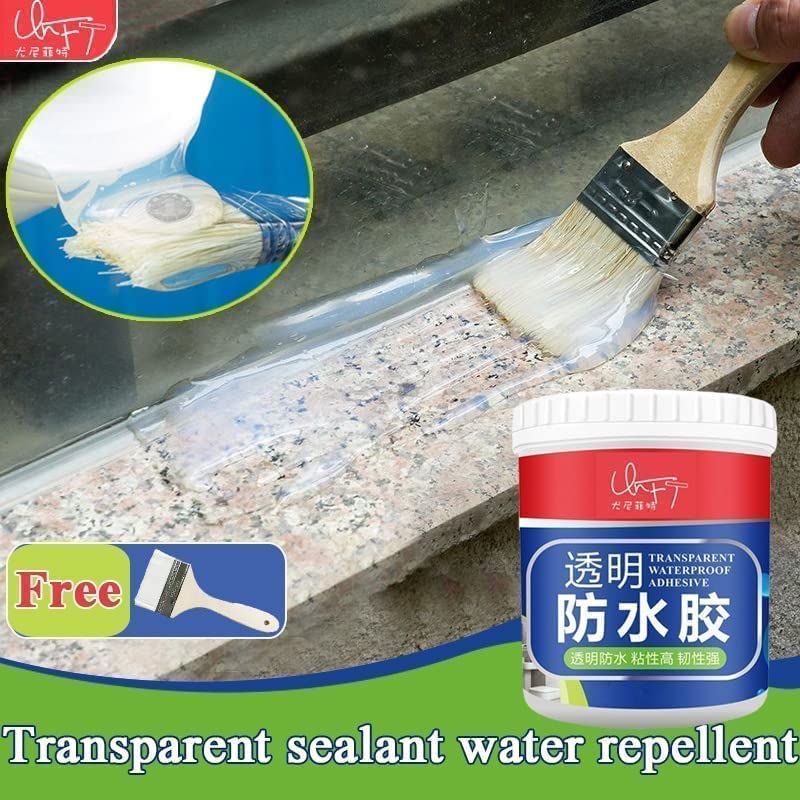 Waterproof Glue, Waterproof Insulating Sealant, Transparent Repairing Leak Waterproof Adhesive, Super Strong Bonding Sealant Invisible Agent Waterproofing Adhesive