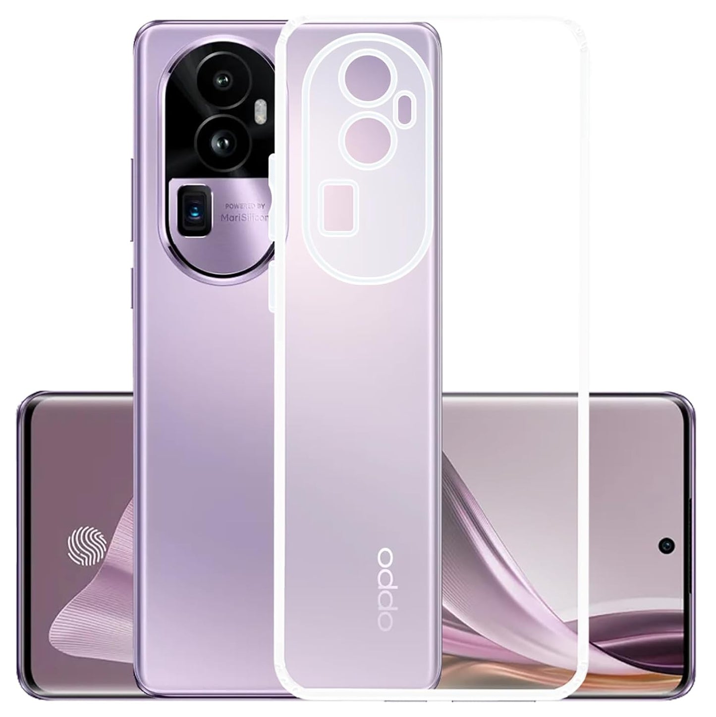 VAKIBO Super Premium Black Border Transparent Case With Corner Protection & Camera Protection Suitable for Oppo Reno 10 Pro Plus