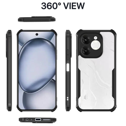 VAKIBO Best Selling Black and Transparent Coloured Made With Soft TPU and Acrylic Back Cover Case With 4 Corner and Camera Protection Suitable for iTel A80
