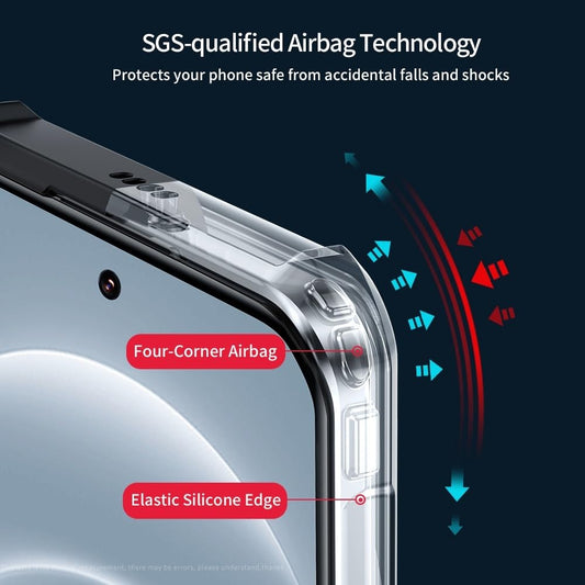 VAKIBO Best Selling Black and Transparent Coloured Made With Soft TPU and Acrylic Back Cover Case With 4 Corner and Camera Protection Suitable for Vivo Y300