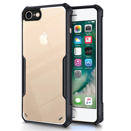VAKIBO Super Premium Black Border Transparent Case With Corner Protection & Camera Protection Suitable for iPhone 8