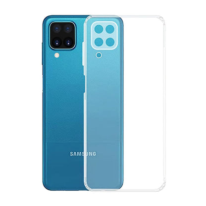 VAKIBO Super Premium Soft TPU Transparent Case With Dustplug,Side Grip,Corner Protection,lanyard Cuts,Camera Protection Suitable for Samsung M12