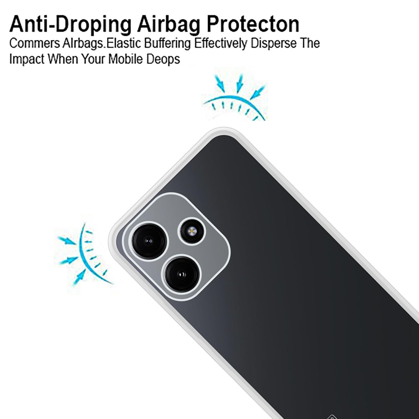 VAKIBO Premium Clear 1.5MM Thick Transparent Soft TPU Rubber Back Cover Case With Camera Protection Suitable for Mi Poco M6 Pro 5G