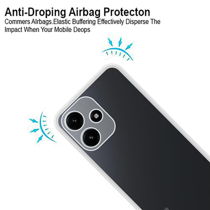 VAKIBO Premium Clear 1.5MM Thick Transparent Soft TPU Rubber Back Cover Case With Camera Protection Suitable for Mi Poco M6 Pro 5G