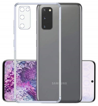 VAKIBO Super Premium Soft TPU Transparent Case With Dustplug,Side Grip,Corner Protection,lanyard Cuts,Camera Protection Suitable for Samsung S20 FE