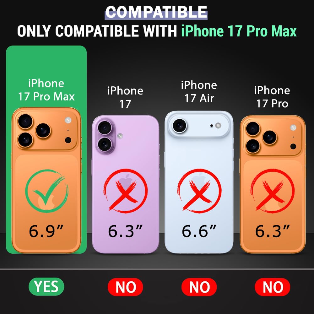 Super Premium Quality Tempered Glass Screen Guard Protector With Black Border Suitable For Apple iPhone 17 Pro Max
