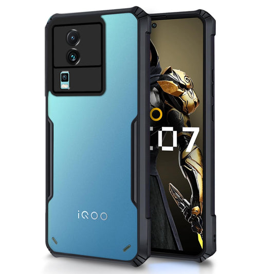 VAKIBO Super Premium Black Border Transparent Case With Corner Protection & Camera Protection Suitable for iQOO Neo 7 Pro 5G