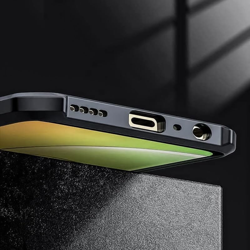 VAKIBO Best Selling Black and Transparent Coloured Made With Soft TPU and Acrylic Back Cover Case With 4 Corner and Camera Protection Suitable for Infinix Note 10 Pro