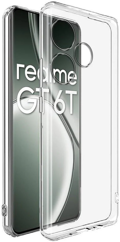VAKIBO Premium Clear 1.5MM Thick Transparent Soft TPU Rubber Back Cover Case With Camera Protection Suitable for Realme GT6