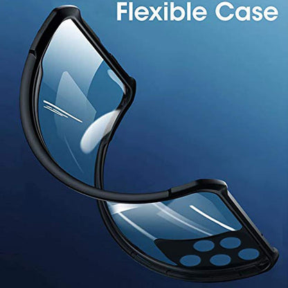 VAKIBO Best Selling Black and Transparent Coloured Made With Soft TPU and Acrylic Back Cover Case With 4 Corner and Camera Protection Suitable for Samsung Galaxy M32 5G