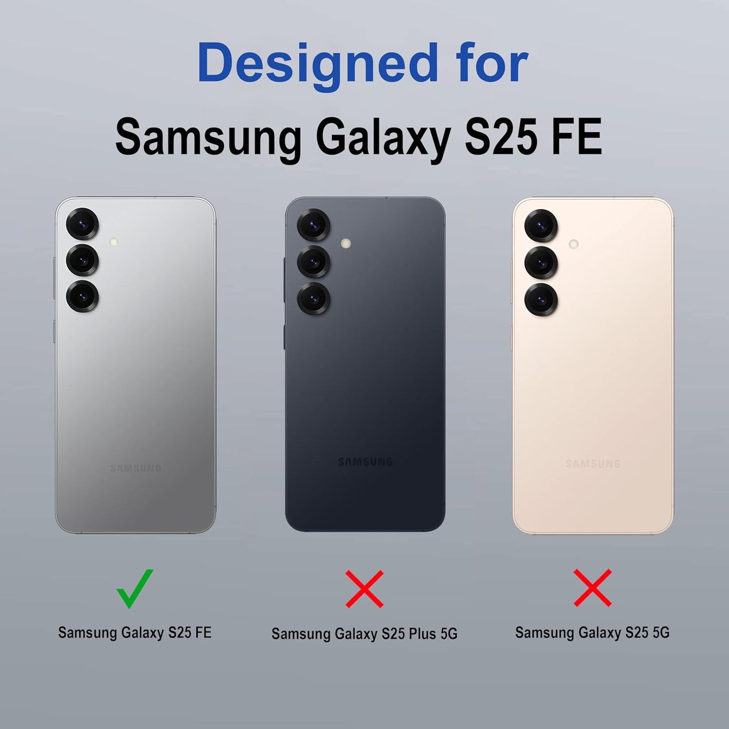 VAKIBO Megnatic Magsafe Black Coloured Soft with Hard back Back Cover Case With Camera Protection Ring Suitable for Samsung Galaxy S25 FE