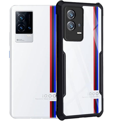 VAKIBO Super Premium Black Border Transparent Case With Corner Protection & Camera Protection Suitable for iQOO 9
