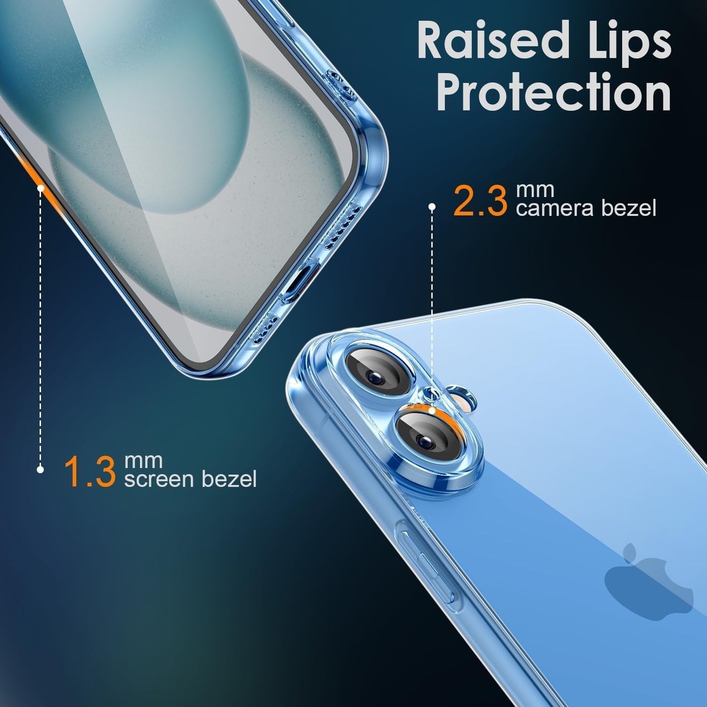 VAKIBO Premium Clear 2MM Thick Transparent Soft TPU Rubber Back Cover Case With Camera Protection Suitable for iPhone 17