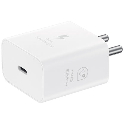 25W PD Charger Supported For All Samsung Models with C Type Charging ( Super Fast Charging)