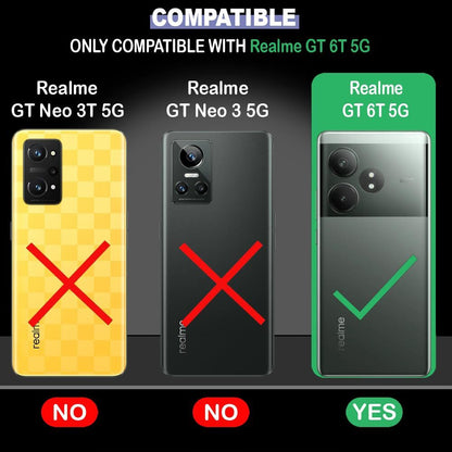 VAKIBO Premium Clear 1.5MM Thick Transparent Soft TPU Rubber Back Cover Case With Camera Protection Suitable for Realme GT6T