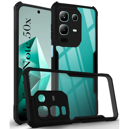 VAKIBO Super Premium Black Border Transparent Case With Corner Protection & Camera Protection Suitable for Infinix Note 50X