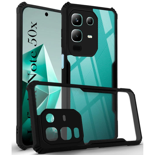 VAKIBO Super Premium Black Border Transparent Case With Corner Protection & Camera Protection Suitable for Infinix Note 50X