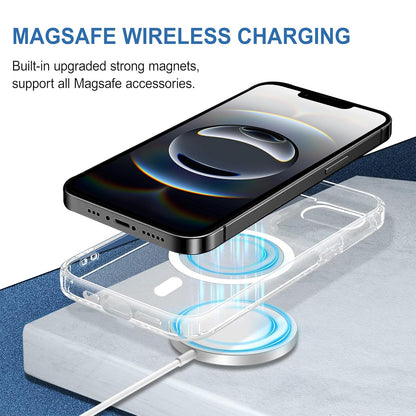 VAKIBO Megnatic Magsafe White Coloured Soft with Hard back Back Cover Case With Camera Protection Ring Suitable for iPhone 16E