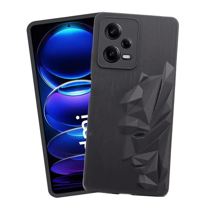 VAKIBO Bat Man 3D Mask Design Black Coloured Soft TPU Back Cover Case With Camera Protection Ring Suitable for Mi Poco X5 5G