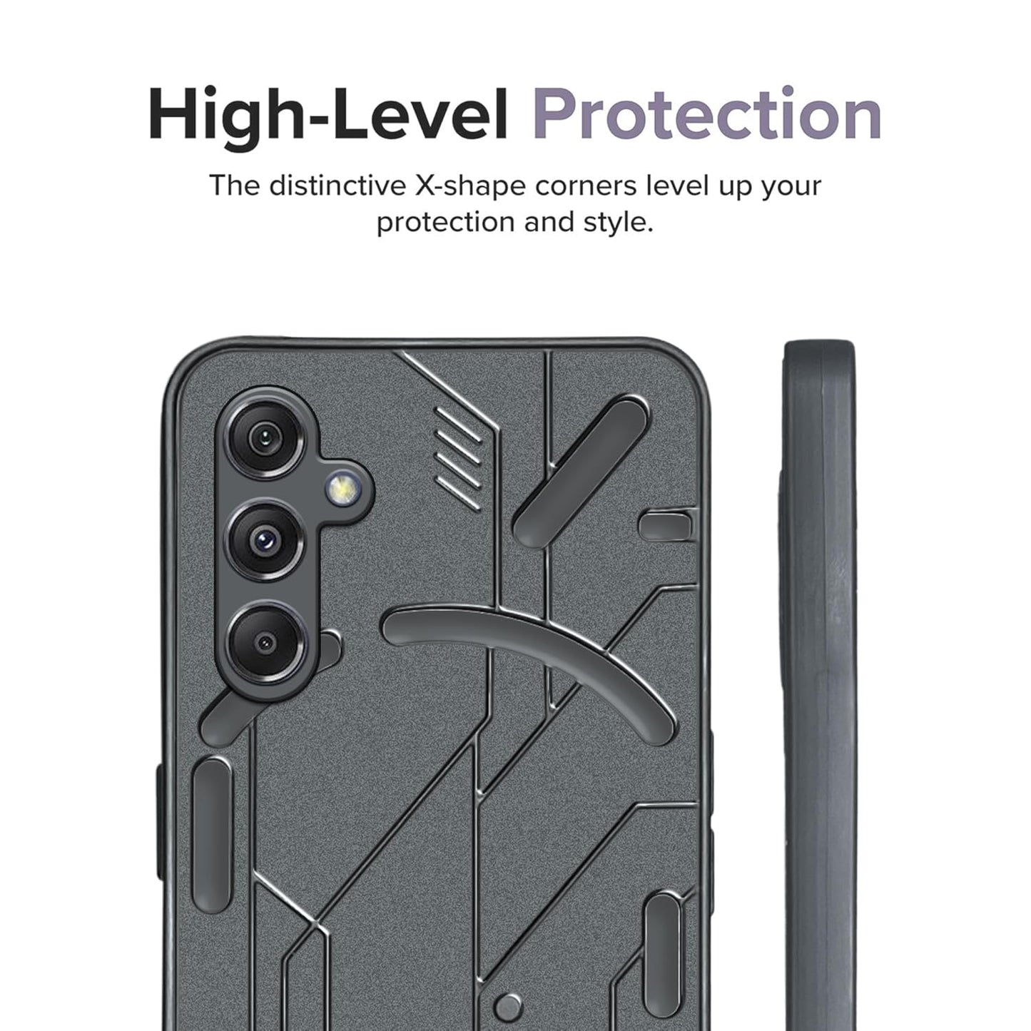 VAKIBO Black Coloured Back Cover Case Suitable for Samsung Galaxy F34