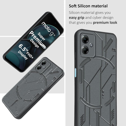 VAKIBO Black Coloured Back Cover Case Suitable for Moto G14
