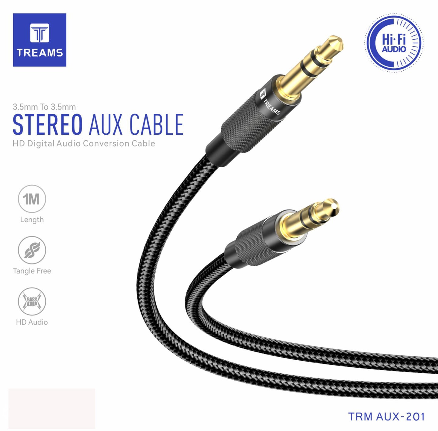 AUX 3.5MM Cable 1M Treams 201