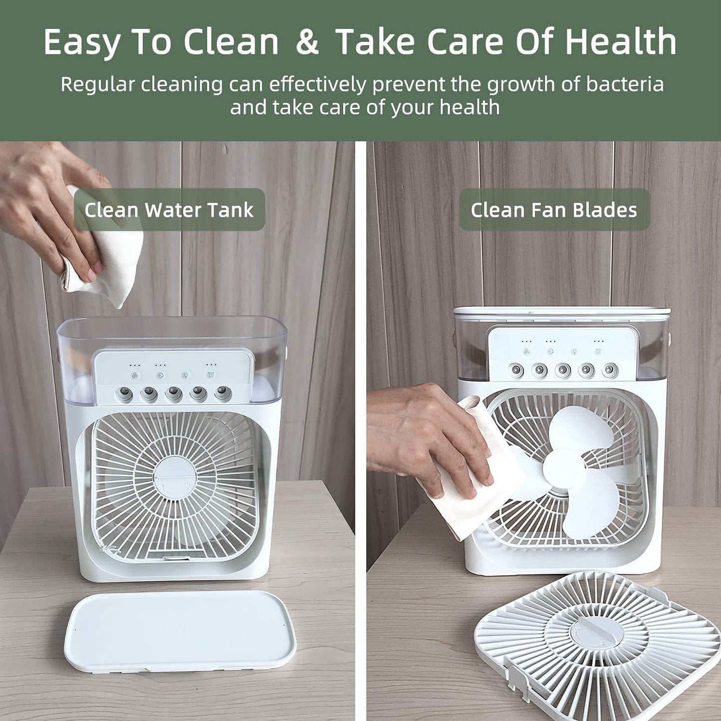 Portable Air Cooling Misting Fan with 5 Hole Spray