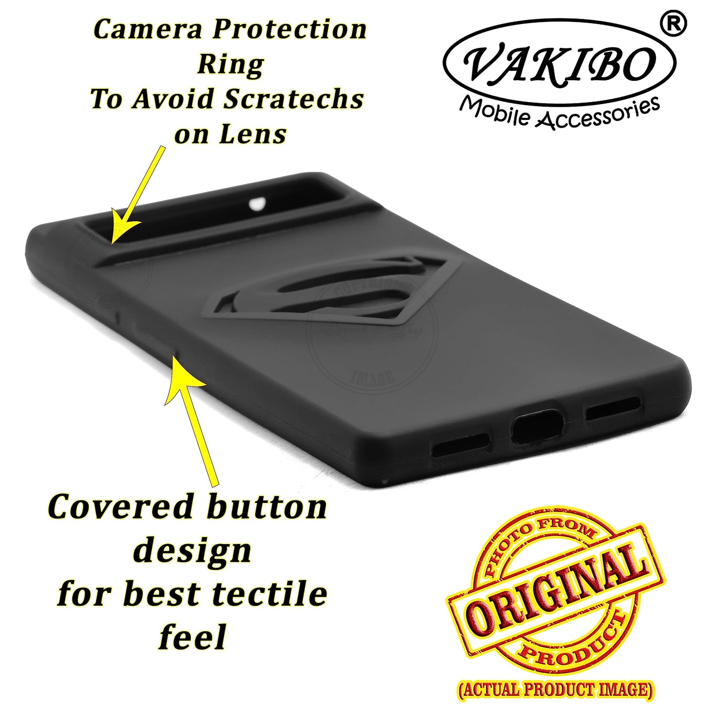 VAKIBO Black Coloured Back Cover Case Suitable for Google Pixel 6 Pro