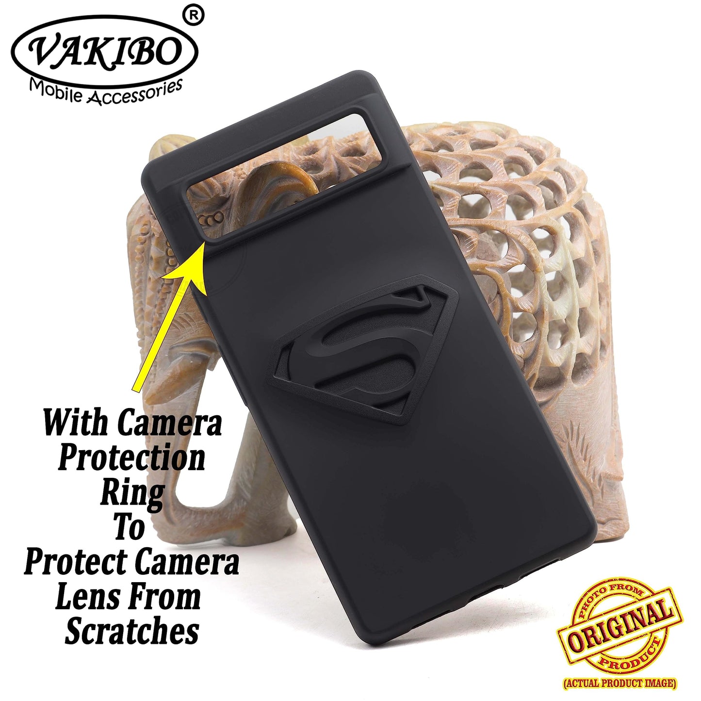 VAKIBO Black Coloured Back Cover Case Suitable for Google Pixel 6 Pro