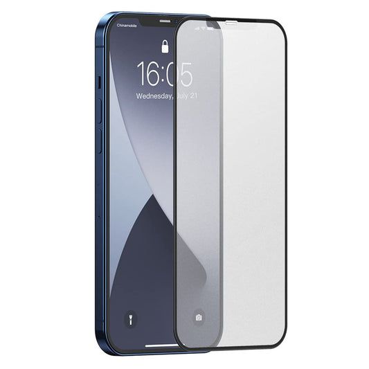 Super Premium Quality Tempered Glass Screen Guard Protector With Black Border Suitable For iPhone 12