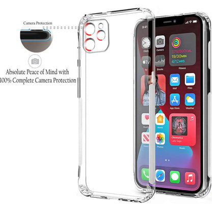 VAKIBO Super Premium Soft TPU Transparent Case With Dustplug,Side Grip,Corner Protection,lanyard Cuts,Camera Protection Suitable for iPhone 12 Mini