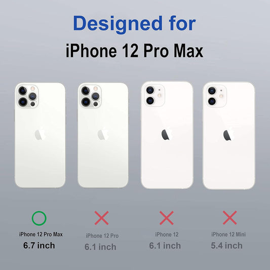 VAKIBO Megnatic Magsafe Black Soft with Hard back Back Cover Case With Camera Protection Ring Suitable for Apple iPhone 12 Pro Max