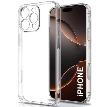 VAKIBO Premium Clear 1.5MM Thick Transparent Soft TPU Rubber Back Cover Case With Camera Protection Suitable for Apple iPhone 15 Pro