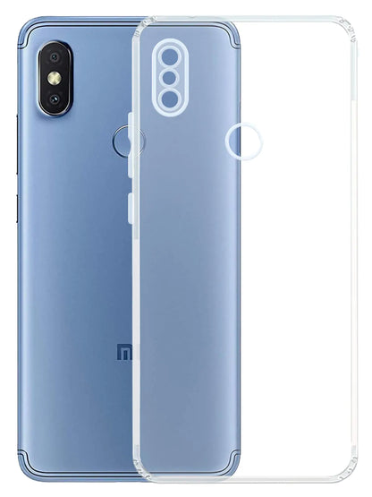 VAKIBO Super Premium Soft TPU Transparent Case With Dustplug,Side Grip,Corner Protection,lanyard Cuts,Camera Protection Suitable for Mi Redmi Y2