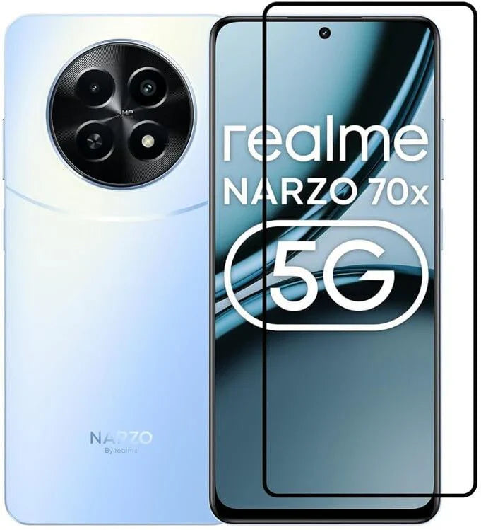 Super Premium Quality Tempered Glass Screen Guard Protector With Black Border Suitable For Realme 13 5g
